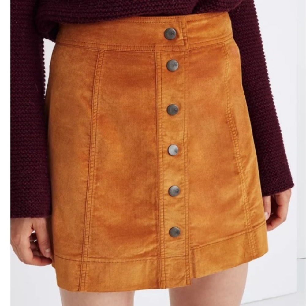 Madewell Velveteen mini skirt